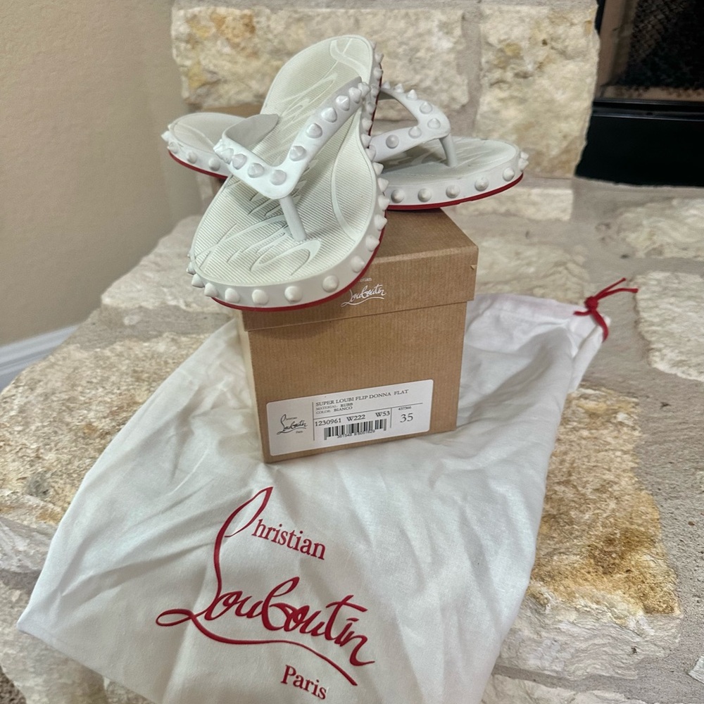 Christian Louboutin White Sandals Elegant Design